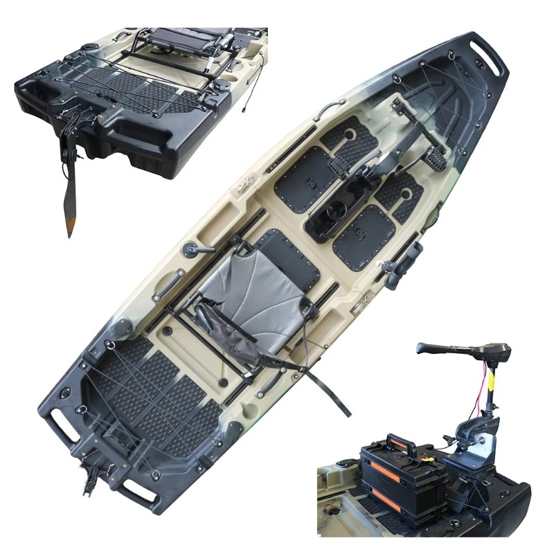 Fishing Kayak Paddle - 1 Person HDPE/PE Sit-On-Top CE Motorized