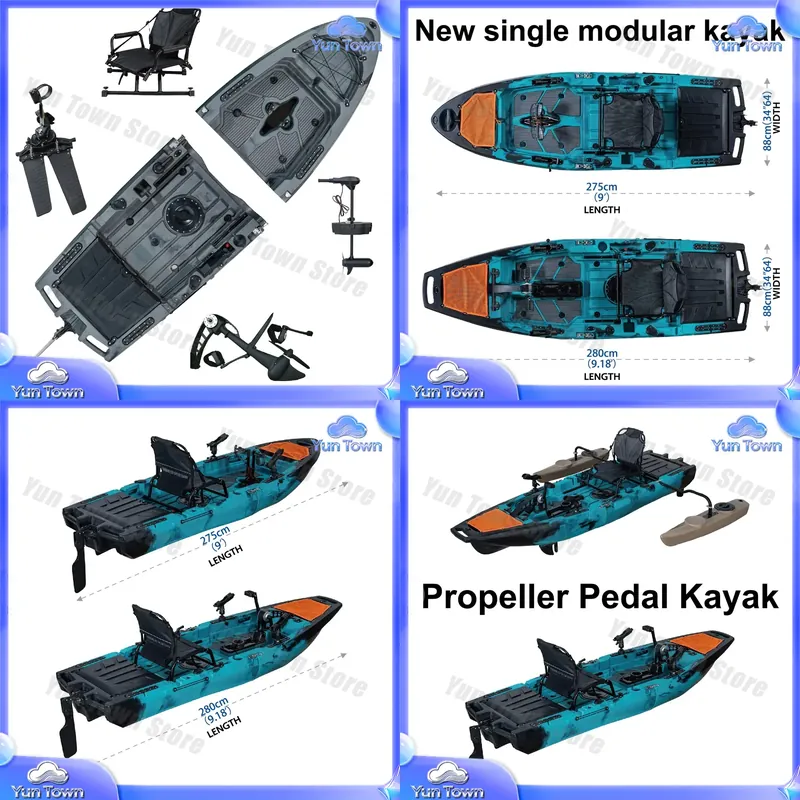 Fishing Kayak Pedal Drive - Modular Kayak 9.5ft Sit On Top