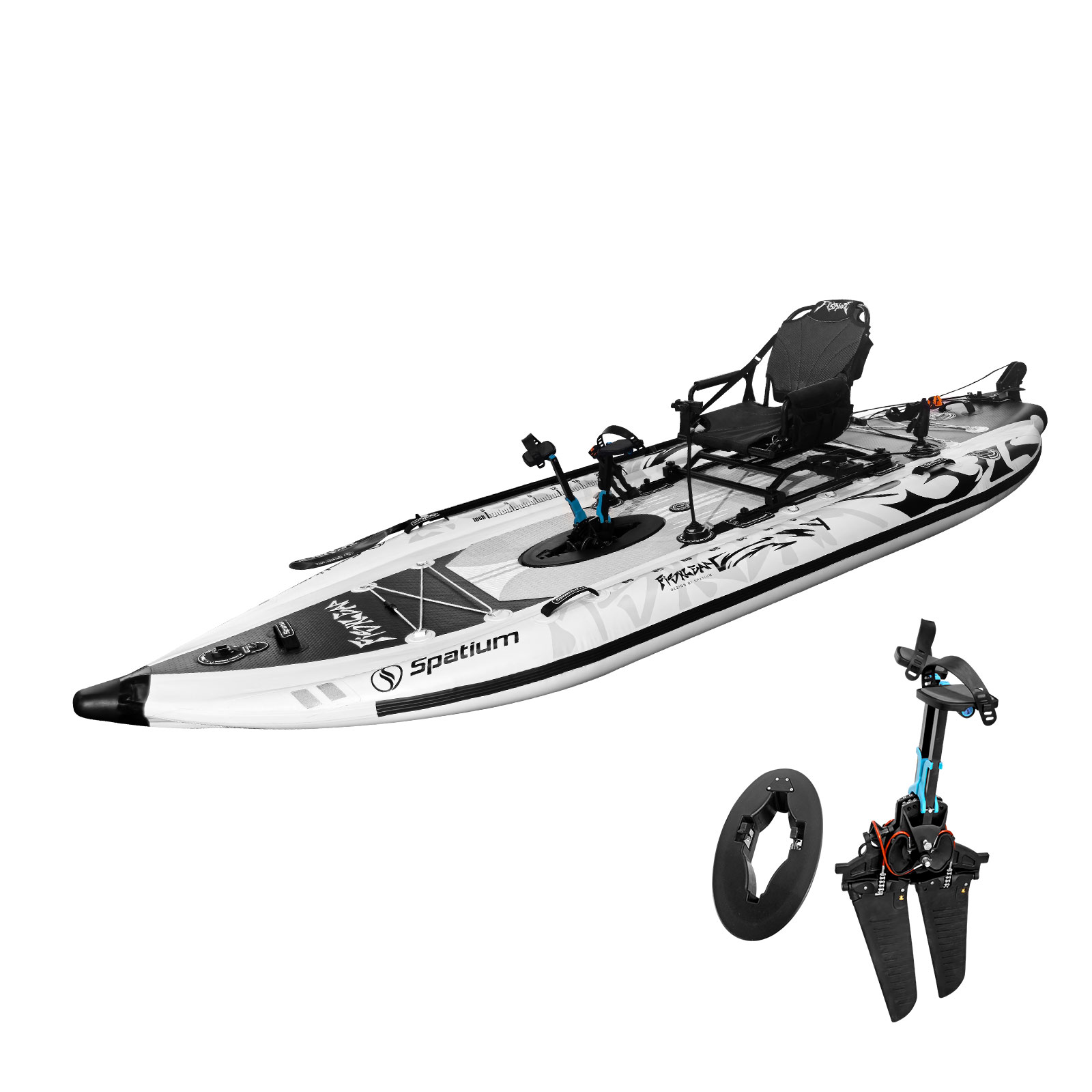 Spatium 11.5ft Flipper Pedal D - Fishing Kayak Pedal Drive 评论和价格